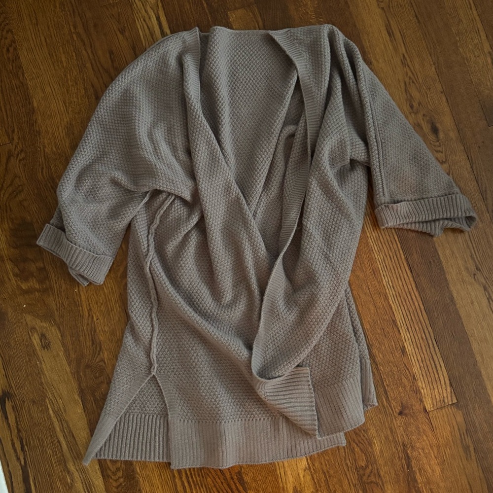 Cupshe L Taupe Knit open Cardigan
